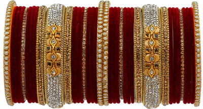 GLIKA Metal Zircon Gold-plated Bangle Set(Pack of 38)
