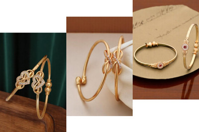Hetshree Brass Diamond Gold-plated Bangle(Pack of 6)