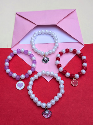 Sividya Glass Charm Bracelet(Pack of 4)