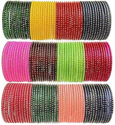 WEAR YOUR SHAINE Glass Bangle Set(Pack of 10)