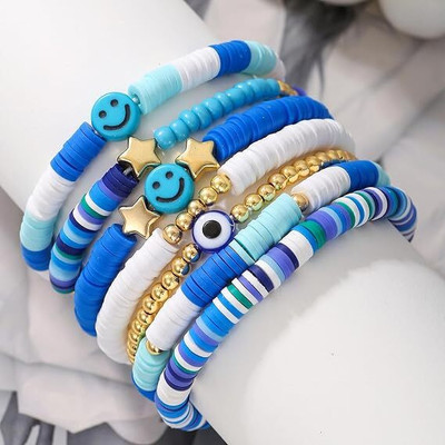 Zaphariq Alloy Pearl Bracelet Set(Pack of 7)