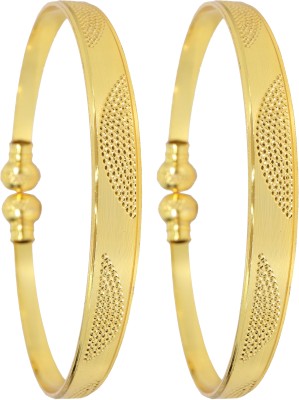 NMII Metal Gold-plated Bangle Set(Pack of 2)