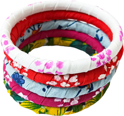 Soundarya boutique Fabric Bangle Set(Pack of 5)