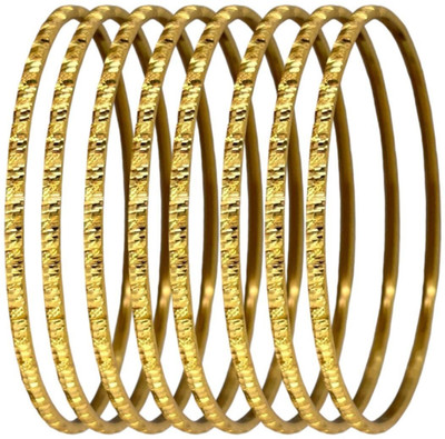 MSS Alloy Gold-plated Bangle(Pack of 8)