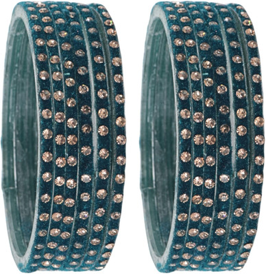 STYOLLO Glass Zircon Bangle Set(Pack of 12)