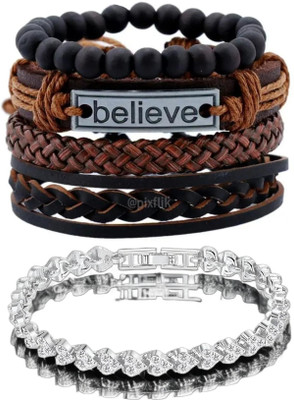 PIXFLIX Stone, Alloy Charm Bracelet(Pack of 2)