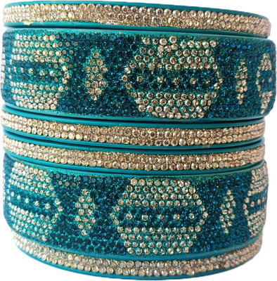 bluish Lac Bangle Set(Pack of 6)