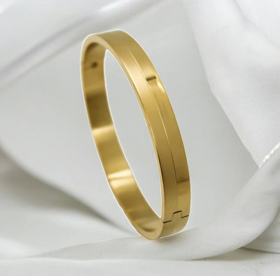 GORASH CREATION Stainless Steel Gold-plated Kada