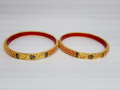 Pavitram Art Alloy Gold-plated Bangle(Pack of 2)