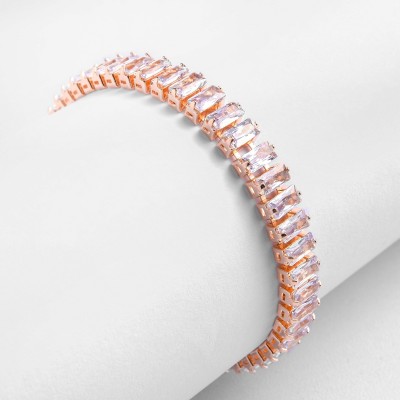 Wynona Crystal Rhodium Charm Bracelet