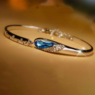 Vicon Alloy Lapis Lazuli Silver Bracelet