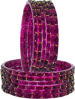 sardar Glass Zircon Bangle Set(Pack of 12)