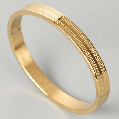 GORASH CREAION Stainless Steel Gold-plated Kada