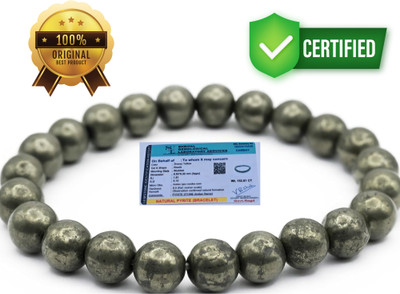 BRACERO Pyrite Beads, Crystal Bracelet