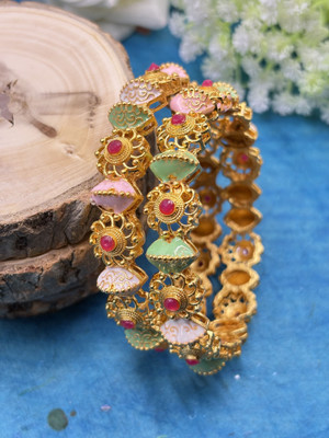 Kawai Alloy Beads Gold-plated Bangle Set(Pack of 2)