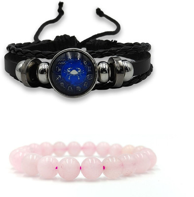Darvi Rose Quartz Quartz Bracelet(Pack of 2)