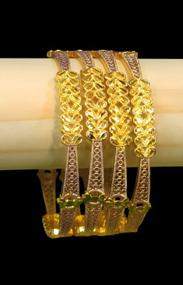 Bharati Retail Collections Brass Gold-plated Bangle Set(Pack of 4)