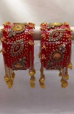 Rajwadi Plastic Pearl Bangle Set(Pack of 6)