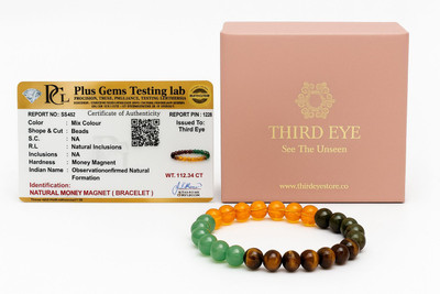 THIRDEYESTORE Green Aventurine, Golden Pyrite, Citrine Crystal Bracelet