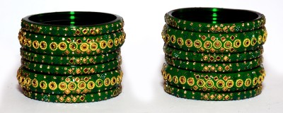 MSSAROJ Glass Beads, Zircon Bangle Set(Pack of 10)