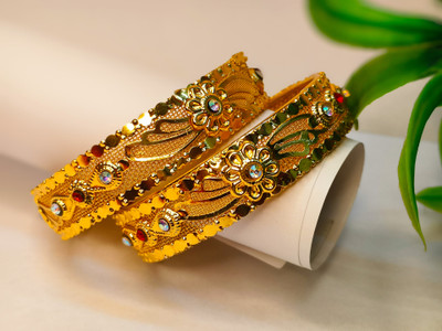 RITIRIWAAZ COLLECTION Alloy Gold-plated Bangle Set(Pack of 2)