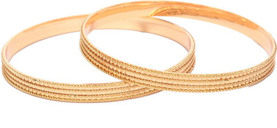 Manikya Copper Gold-plated Bangle Set(Pack of 2)