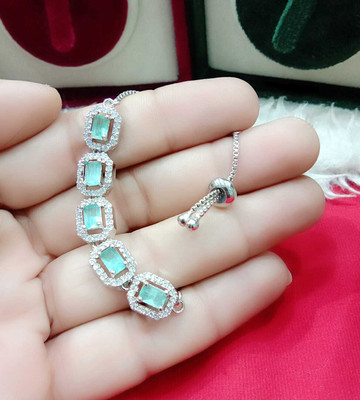 Adore Stone Ruby Silver Bracelet