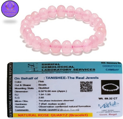 Tanishee- The Real Jewels Rose Quartz Crystal Bracelet