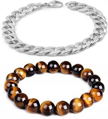 IKONKARR Stone, Stainless Steel Bracelet(Pack of 2)