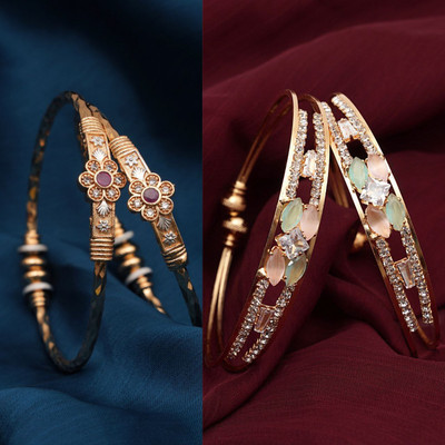 Gemini Creation Alloy Brass Bracelet Set(Pack of 4)