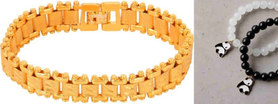P R Production Brass Charm Bracelet(Pack of 2)