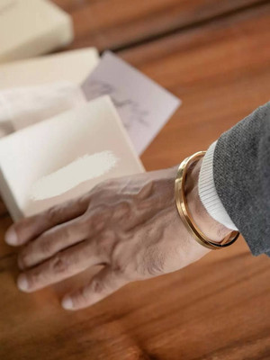 GORASH CREATION Stainless Steel Gold-plated Kada