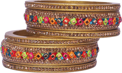Naziya Lahti Bhandar Lac Bangle Set(Pack of 6)