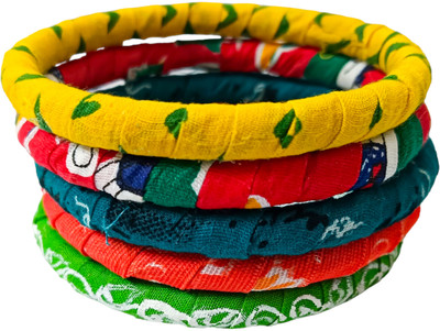 Soundarya boutique Fabric Bangle Set(Pack of 5)