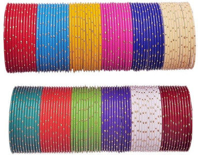 Rudra Metal Enamel Bangle Set(Pack of 10)