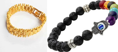 P R Production Brass Charm Bracelet(Pack of 2)