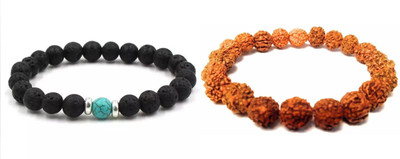 Malas Collection Stone, Wood Bracelet Set(Pack of 2)