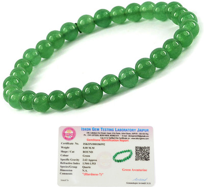 CRYSTU Stone, Green Aventurine, Crystal Beads Bracelet