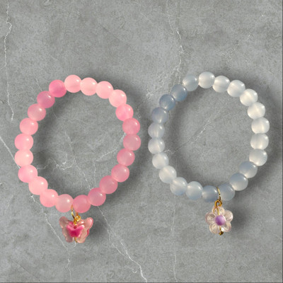MAKEBAE Glass Beads Charm Bracelet(Pack of 2)