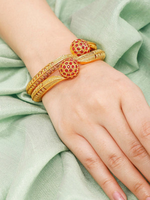 RUBANS Alloy Gold-plated Bangle Set(Pack of 2)