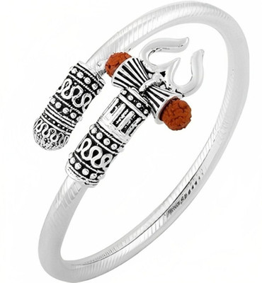 Veediic Hind Stainless Steel Silver Coated Kada