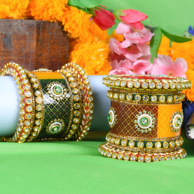 BridalGarnish Plastic Bangle Set(Pack of 10)