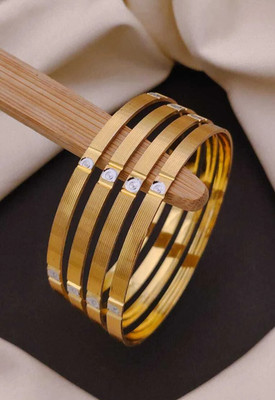 Dharti Ent Brass Gold-plated Bangle Set(Pack of 4)