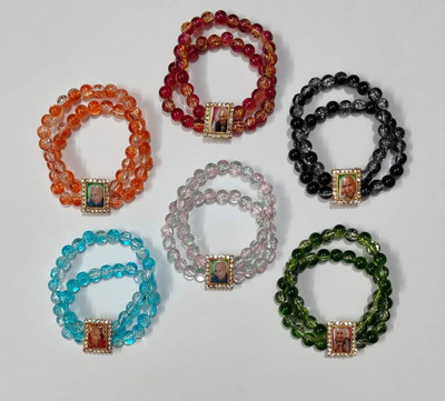 GURU JI CREATION Plastic Bracelet Set(Pack of 6)