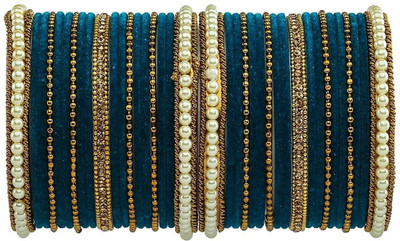 LYBASHINE Metal Cubic Zirconia Gold-plated Bangle Set(Pack of 2)