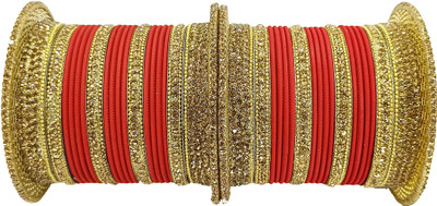 Garnet Gems Metal Zircon Bangle Set(Pack of 36)