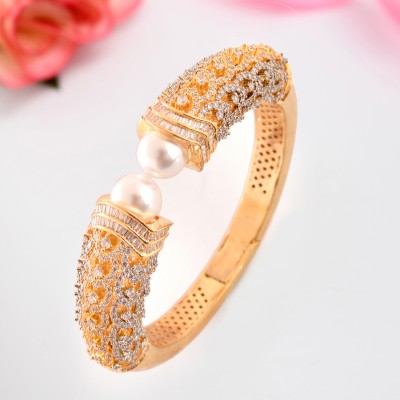 Voylla Brass Cubic Zirconia Gold-plated Bracelet