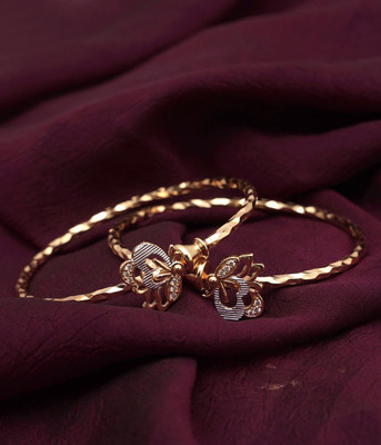 Gemini Creation Alloy Gold-plated Bangle Set(Pack of 2)