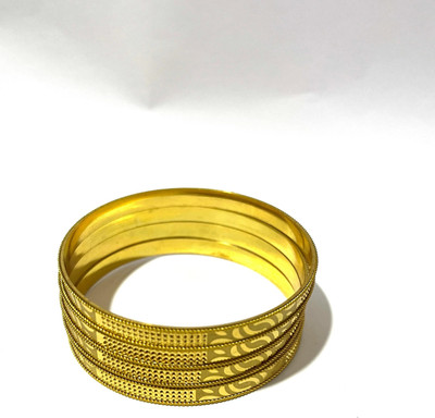 Palli Creation Brass Gold-plated Bangle Set(Pack of 4)