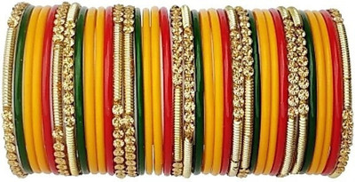 DURGANSH Glass Bangle Set(Pack of 10)